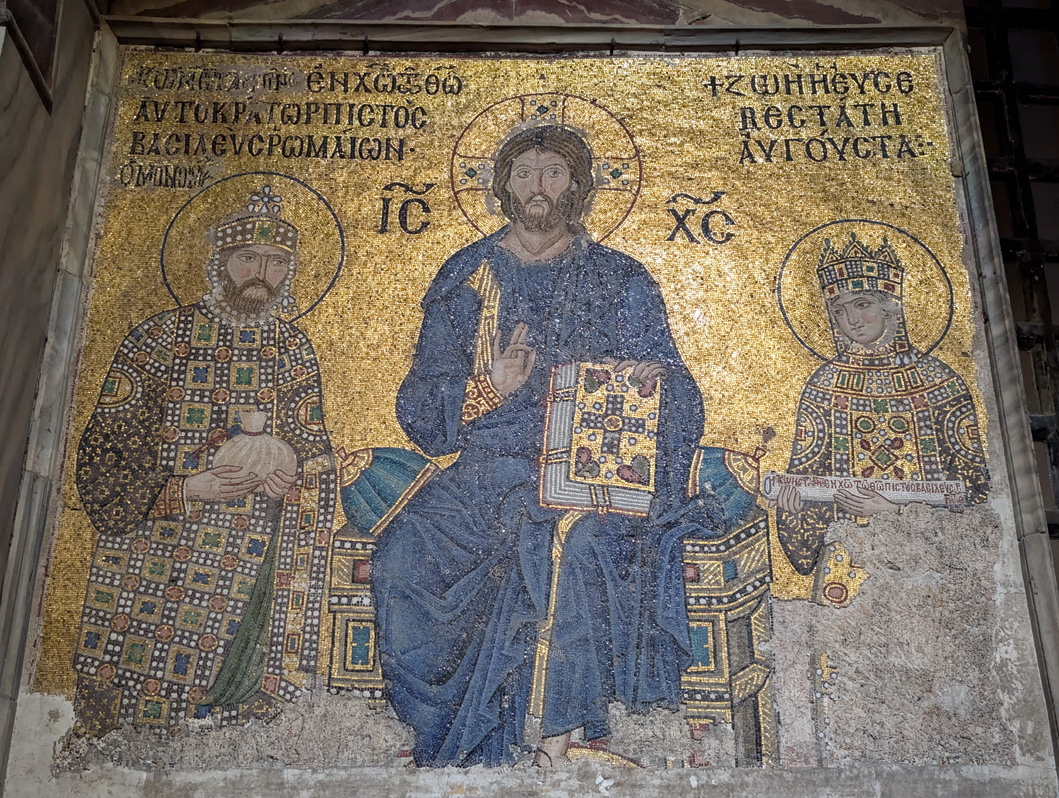 Hagia Sophia, Connstantine XI Monomachos + Jesus + Empress Zoe