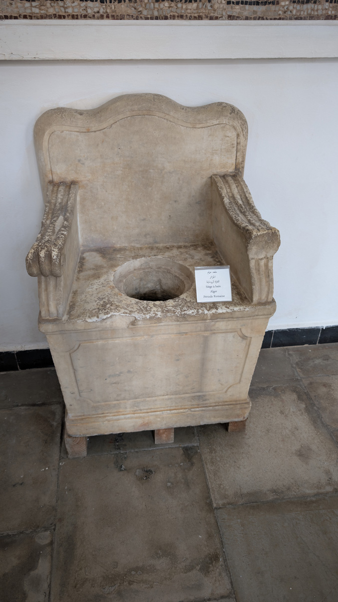 Algiers: Museum of Antiquities, Roman-era Commode Chair