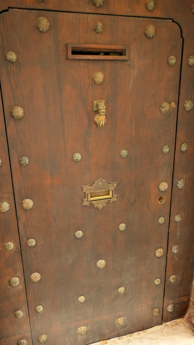 Algiers: Cashbah Tour, Traditional two-knocker door. One knocker for men, one for women.