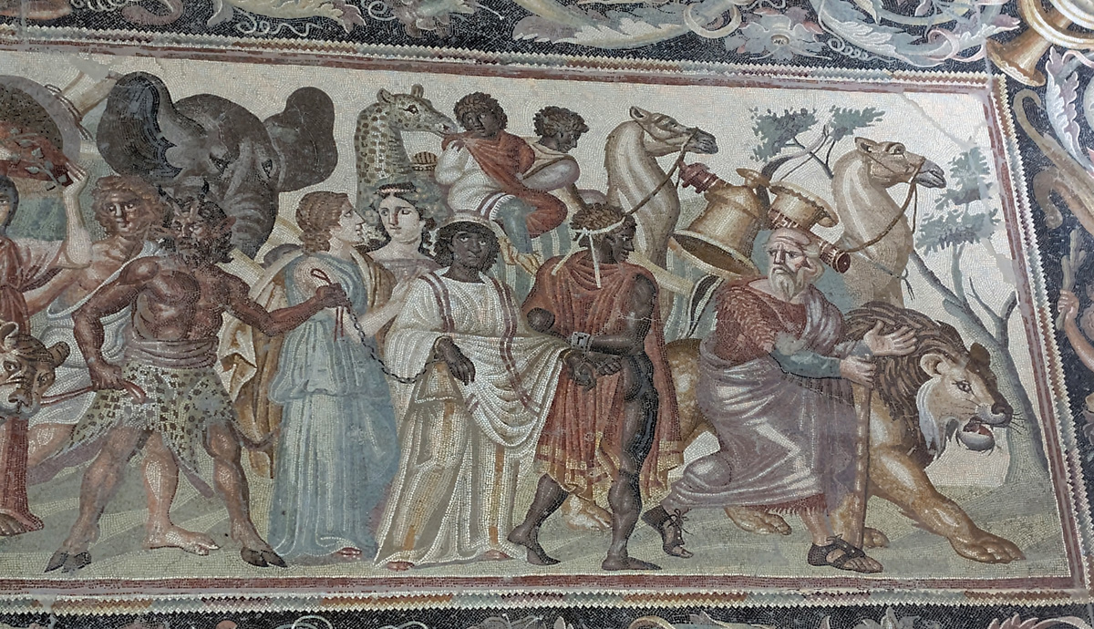 The Setif Musuem, Triumph of Dionysus - Right Note the Giraffe & the Wealthy Captives