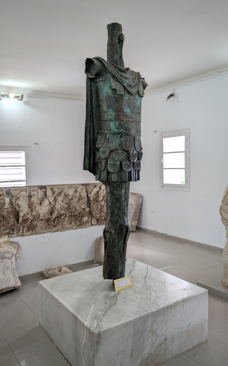 Hippo Regius Site Musuem, Bronze Tropaeum ("Trophy"). 1st C BC Showing a defeated enemy