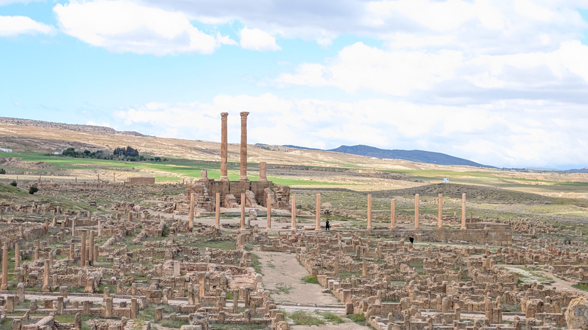 Timgad Archaeological Site, View to Capitol