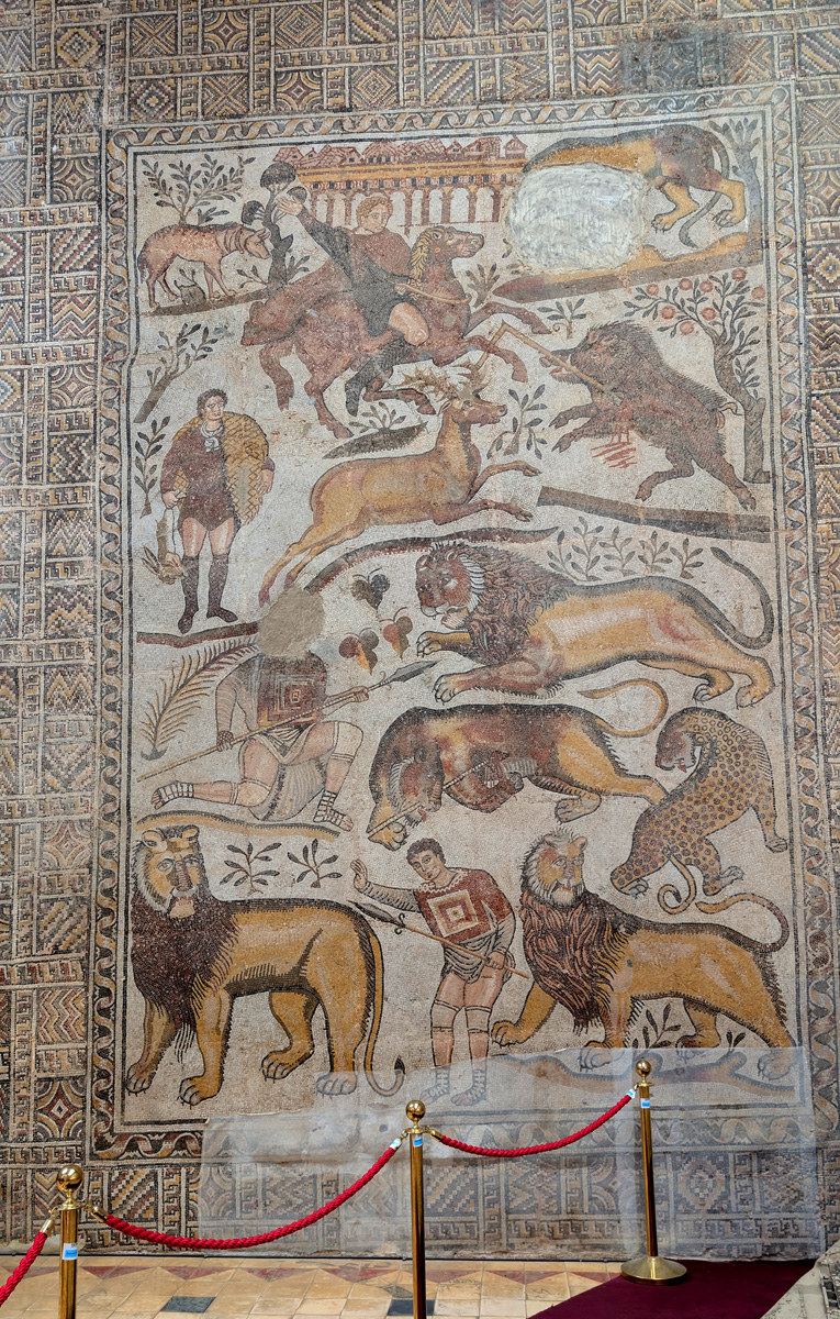 Djemila, Mosaic: Hunting Scene