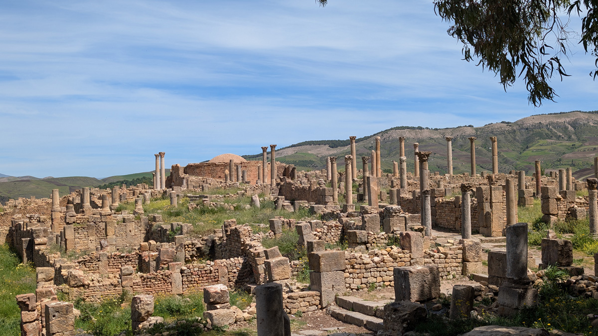 Djemila, "Christian Quarter" With round brick baptistry