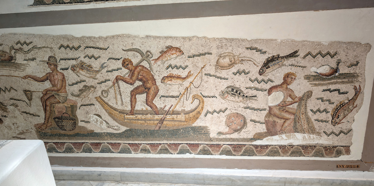 Bardo Museum Mosaics, Fishermen