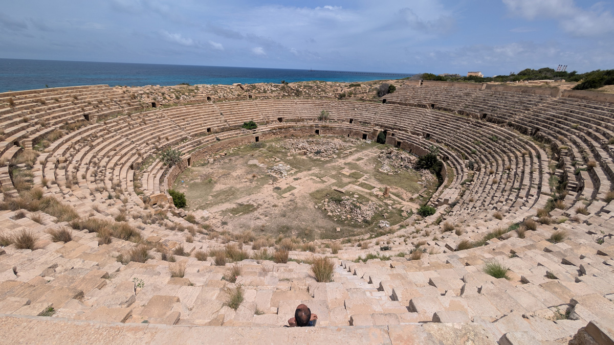 Leptis Magna, Amphitheate.  Seated about 16,000