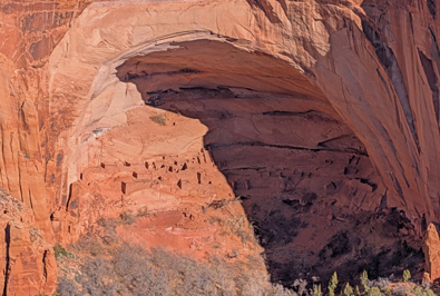 Deceptively small-looking alcove homes, Navajo National Monument, Arizona++   March 2025