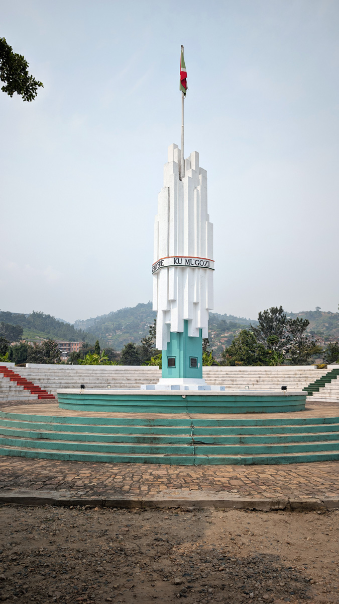 Burundi: Bujumbura, Unity Monument Sticks bound together are strong