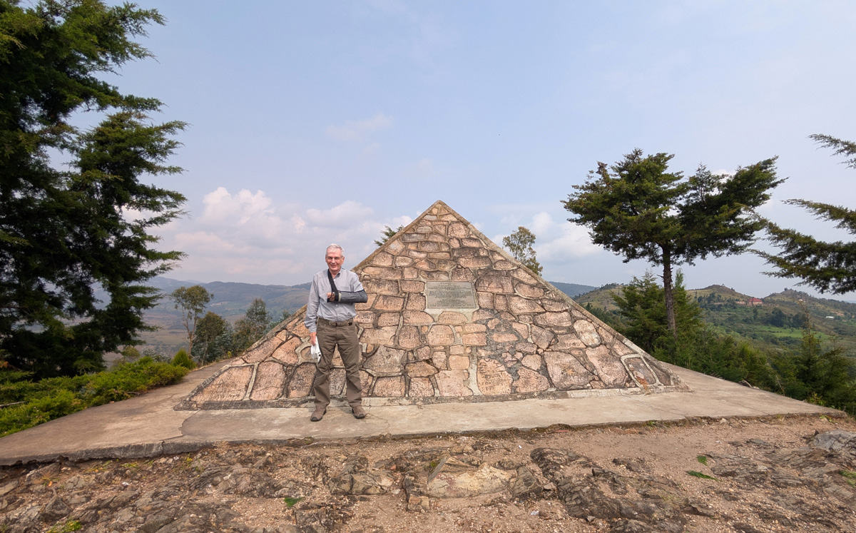 Burundi: Source du Nil, Graham at the Nile Pyramid