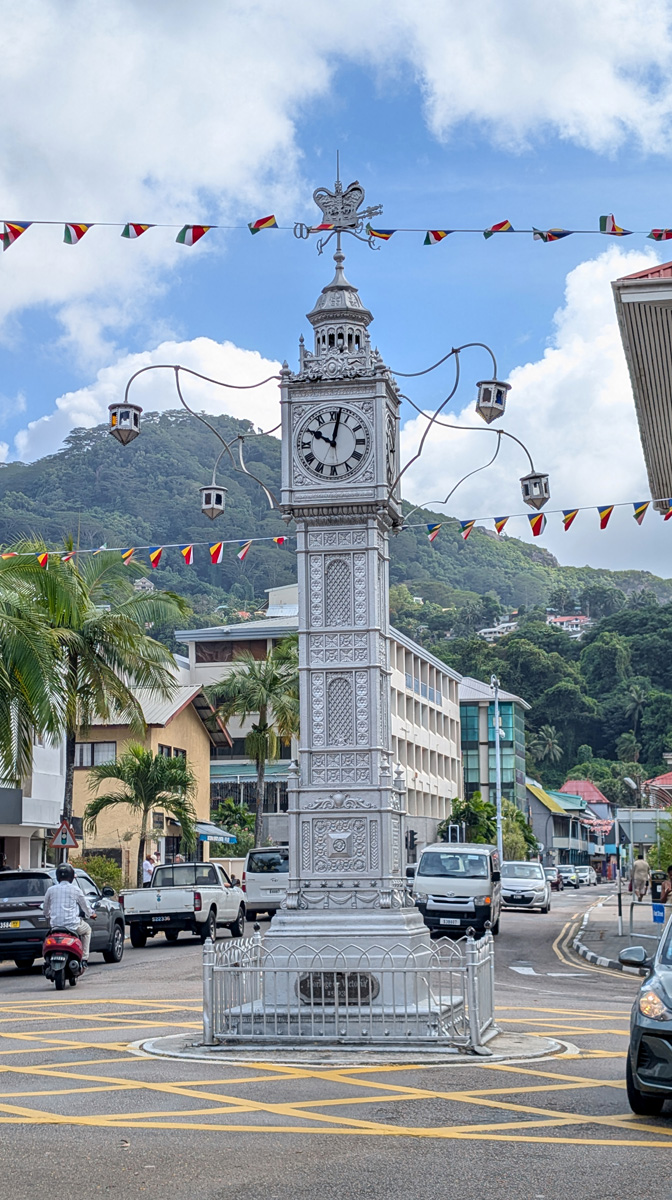 Seychelles: Victoria, Small Clock Tower A replica of "Little Ben" on Vauxhall Bridge Rd, London