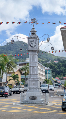 Small Clock Tower A replica of "Little Ben" on Vauxha, Seychelles: Victoria, Burundi++ 2025