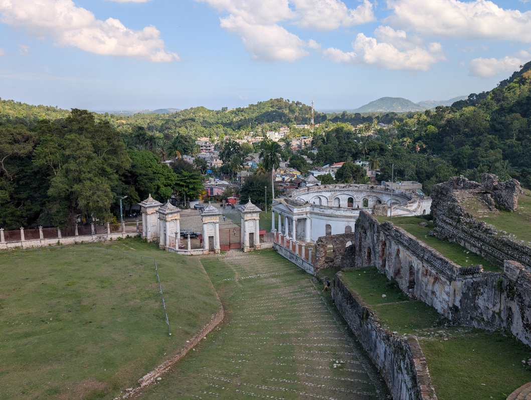 Sans-Souci Palace, View down to circular church