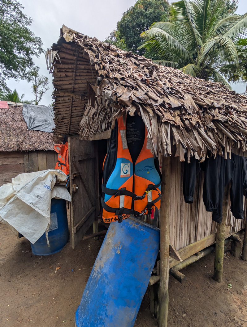 Masoala Lodge Walk, Government issue lifejackets Supplied free to all the fishermen
