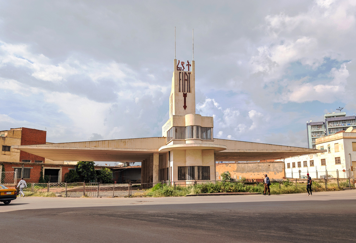 Asmara, Fiat Tagliero Gas Station (1938) An unusual Art Deco structure