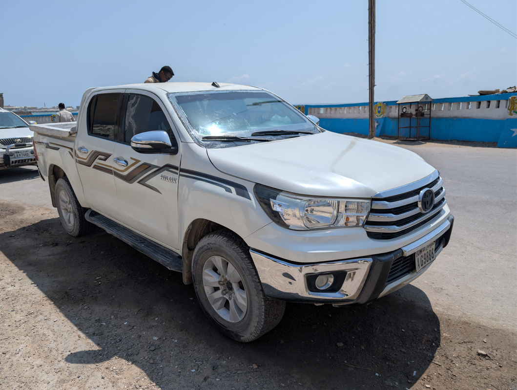 2025 Mogadishu, Our armored Toyota Hilux