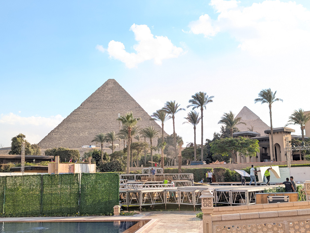 Giza Pyramids & Sphinx, View from the Menai House Hotel