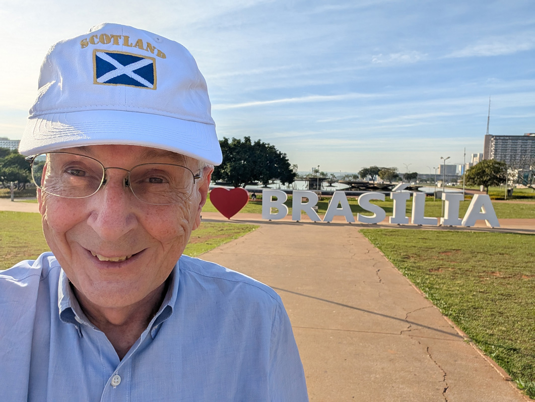 Brasilia, Wearing a Scotland cap in Brasilia The day of the Scotland vs Brazil World Cup game