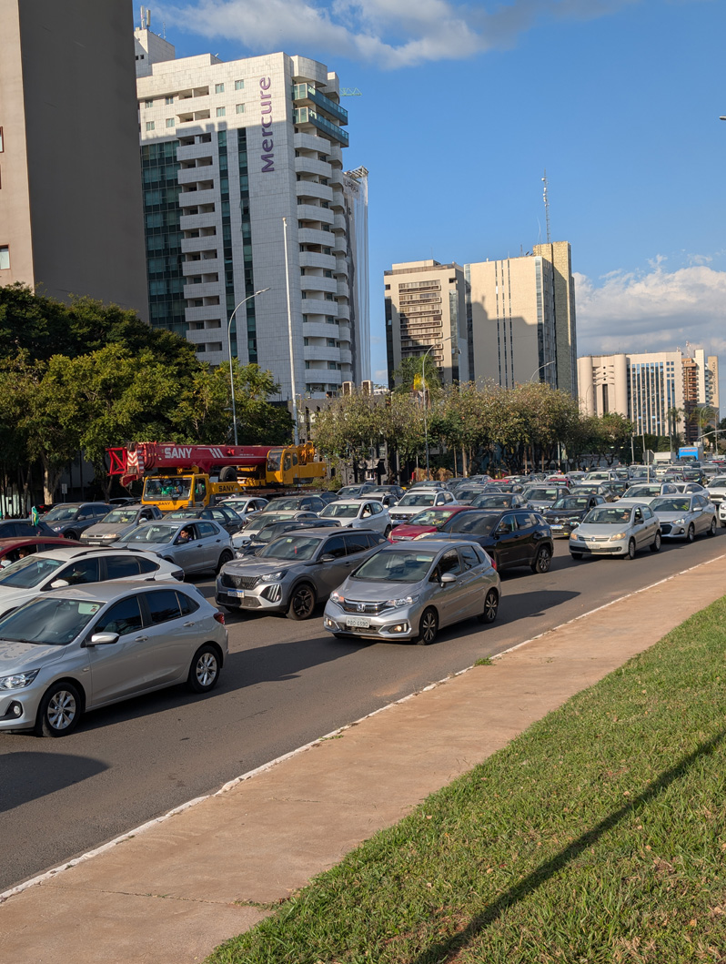 Brasilia, 4:20pm traffic jam As everyone heads home for Scotland vs Brazil