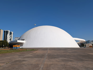 White dome of National Museum (Sadly closed this week.), Brasilia, 2026 Brazil