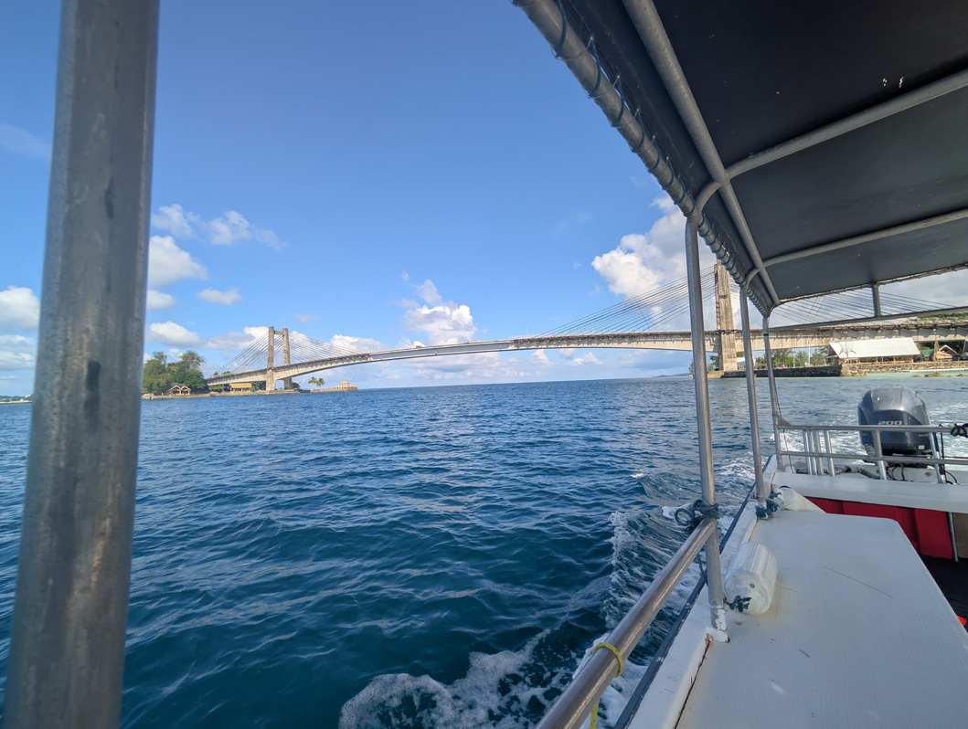 Palau: Stone Money Quarry, Heading out from the Koror–Babeldaob Bridge