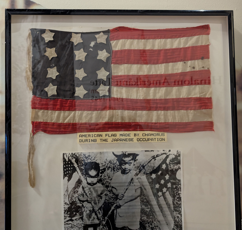 Guam: Hagåtña, American flag made during Japanese occupation