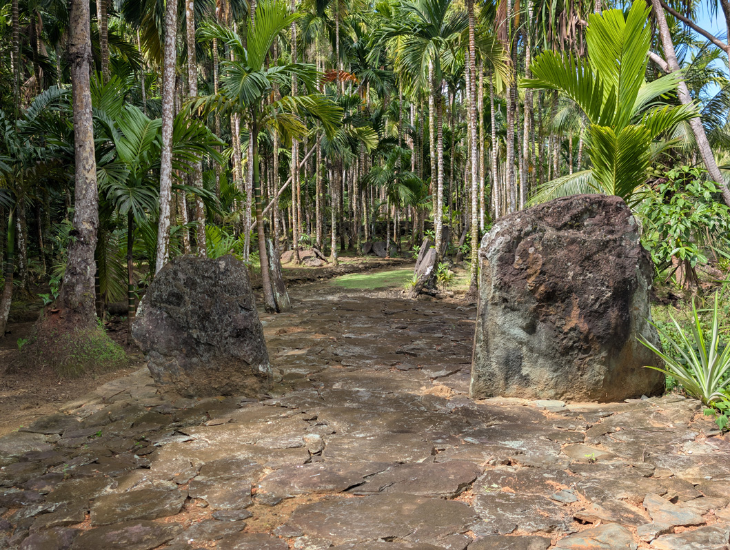 Around Yap, "400 year old" stone path around island