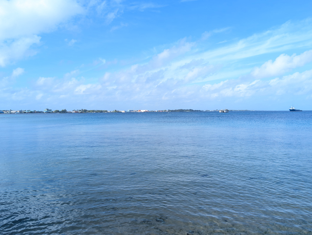 Majuro, Marshall Islands, View into Majuro Atoll lagoon