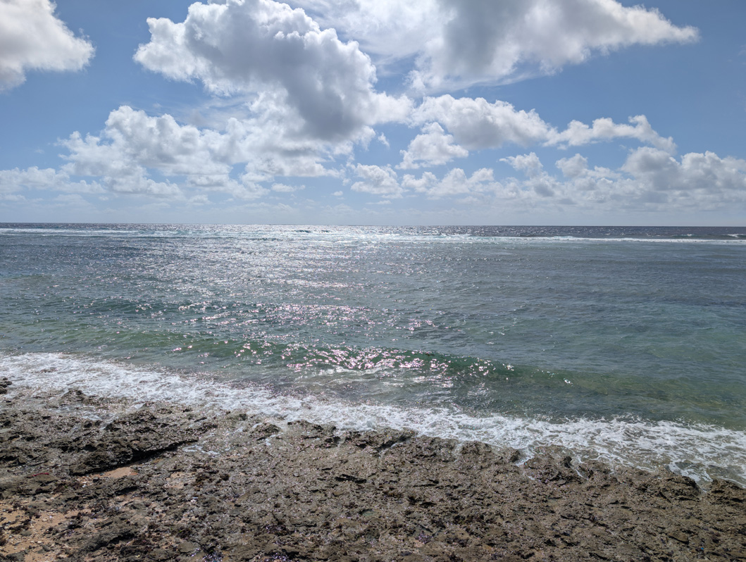 Tarawa, Republic of Kiribati, View into Pacific