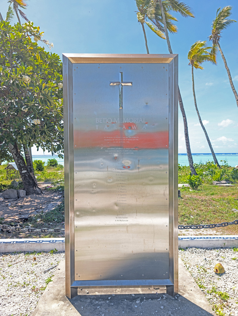 Tarawa WWII Sights, Monument to 22 executed Coast-Watchers