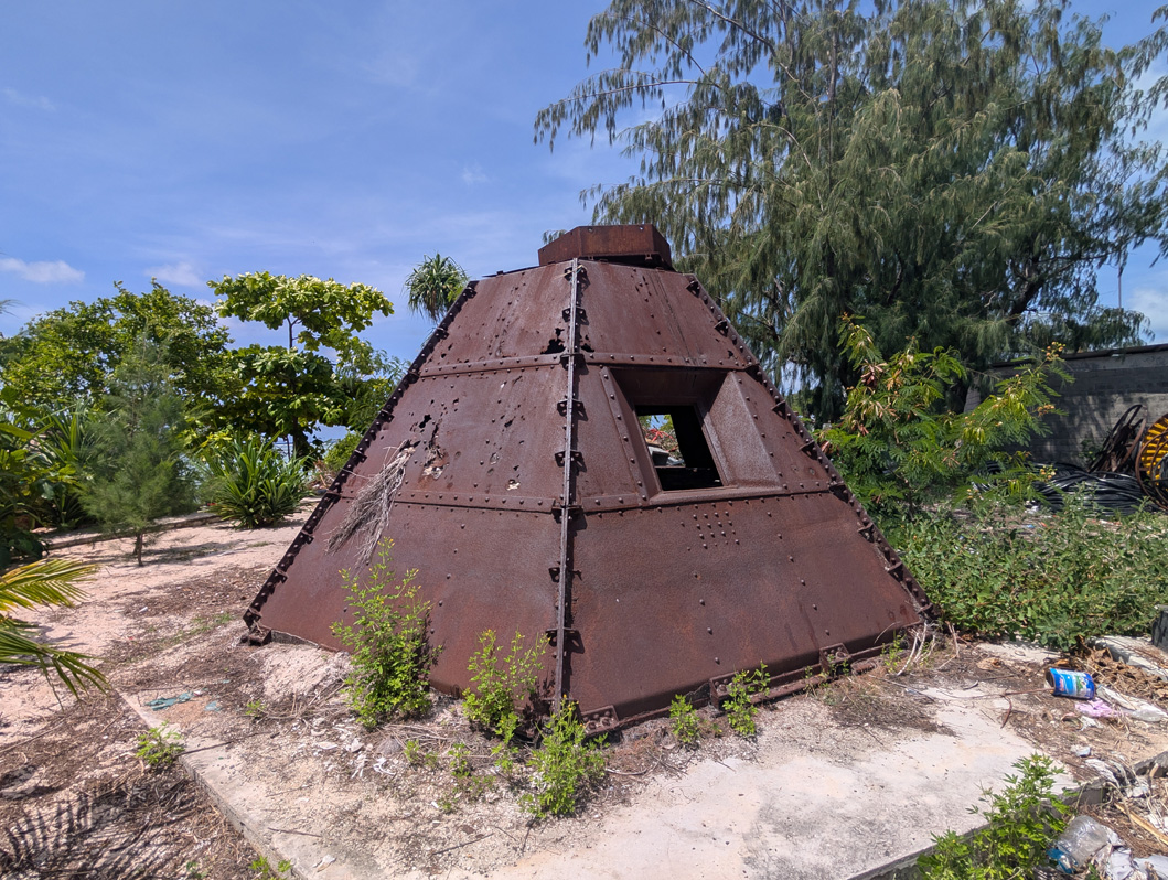 Tarawa WWII Sights, Japanese steel bunker
