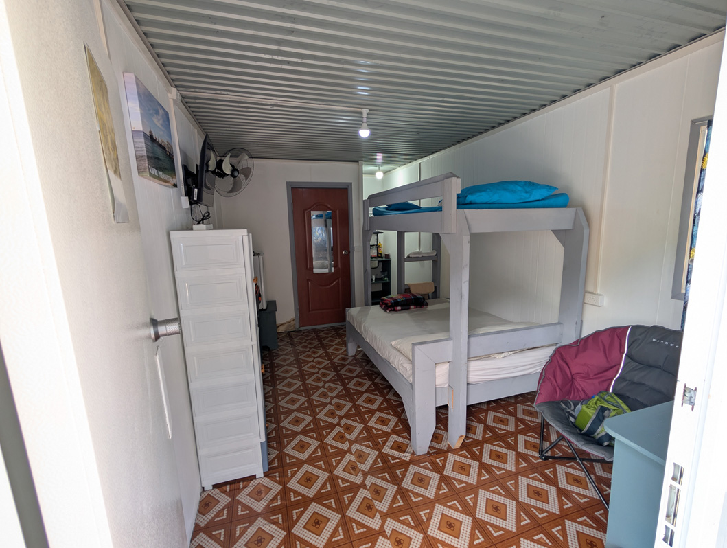 Nauru, My Goodworks Hotel room Built using pieces of recycled shipping containers