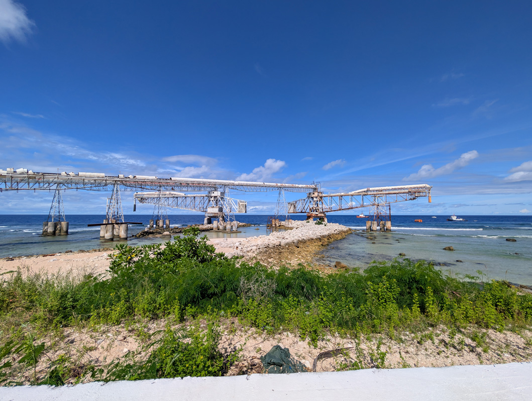 Nauru: Phosphate Mining, Phosphate loading cantilever