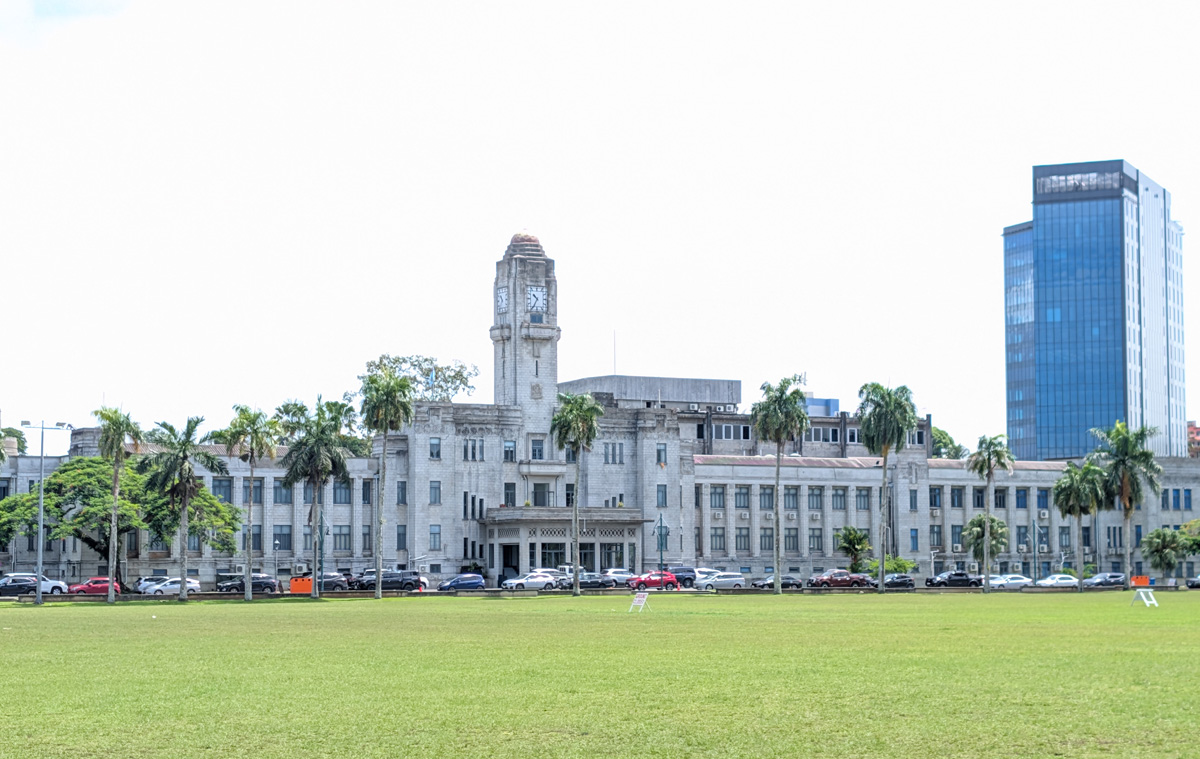 Fiji: Suva, View to Government / Post Office / Parliament buildings