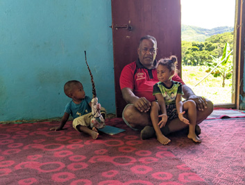 Priest & family He blesses and approves out visit, Fiji: 