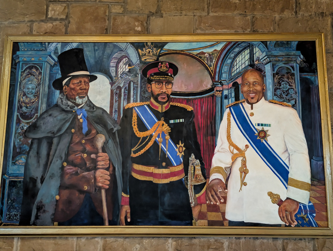 Lesotho: Maseru, Hotel Painting: Three Monarchs