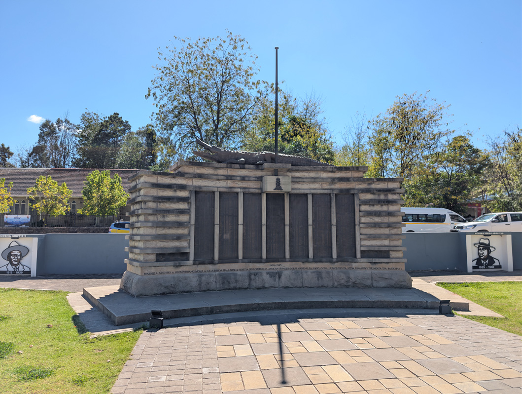 Lesotho: Maseru, WWI & WWII Memorial