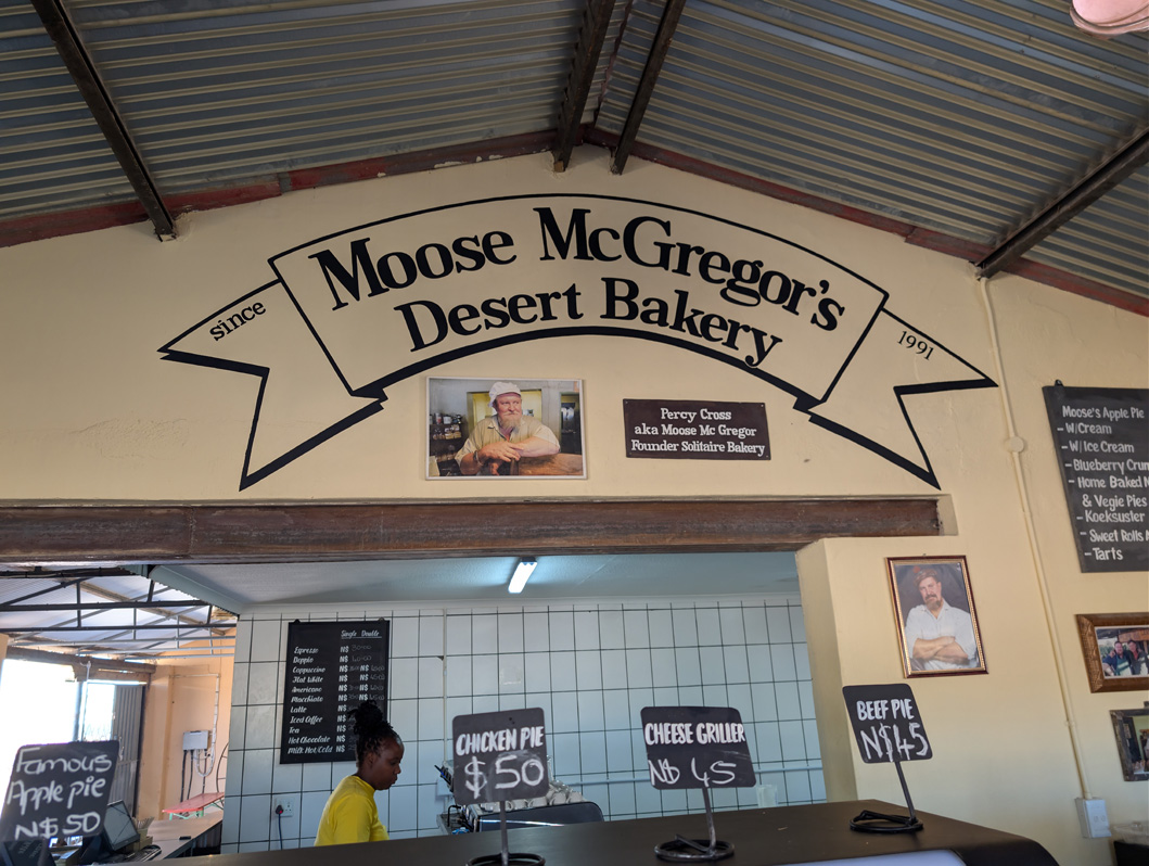 Drive to/from Sossusvlei, A Scottish bakery in Namibia