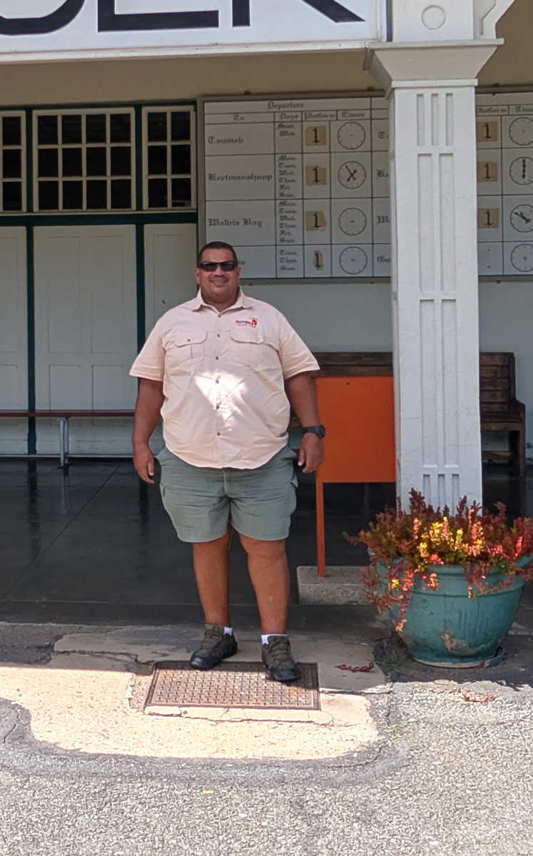 Windhoek, Namibia, My voluble guide, Mr Rodrigues