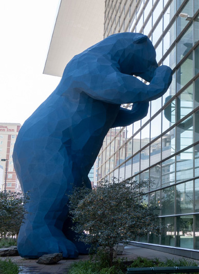 The "Big Blue Bear" Outside the Convention Center, Denver, New Mexico to Colorado, Fall 2021