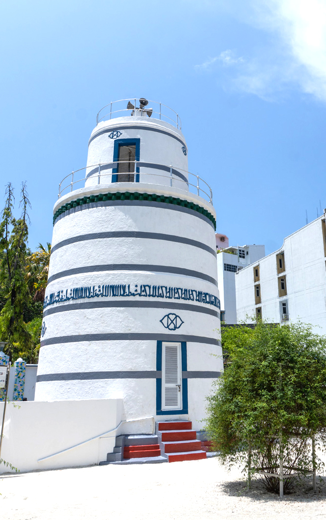 Friday Mosque Minaret (1675) Unusually short and stout, Male, Maldives, 2023 Sri Lanka++