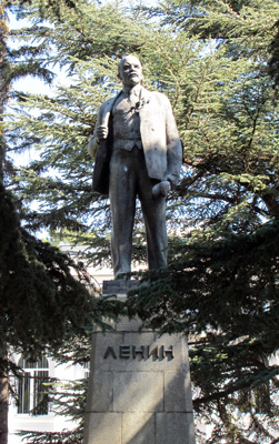 Balaklava, Ukraine <small>(2011)</small> Hiding among the trees, Lenin statues