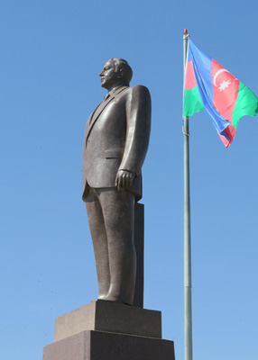 Nakhchivan <small>(2014)</small> In his home town, outside the, Aliyev, Miscellaneous Statuary